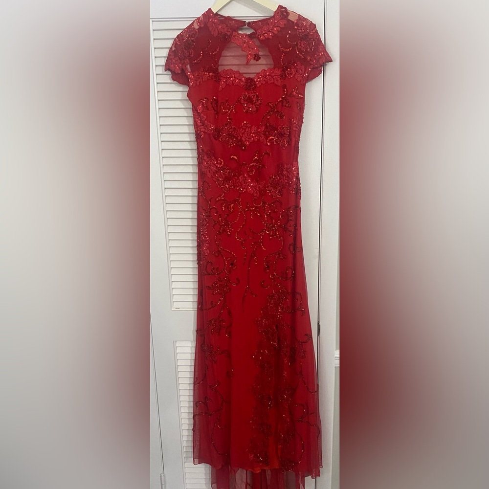 Mac Duggal beaded formal dress